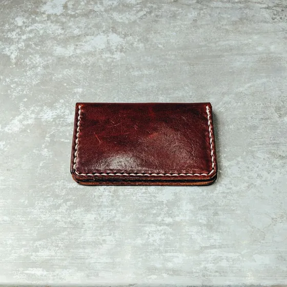 Leather card holder: original photo (plain concrete background)