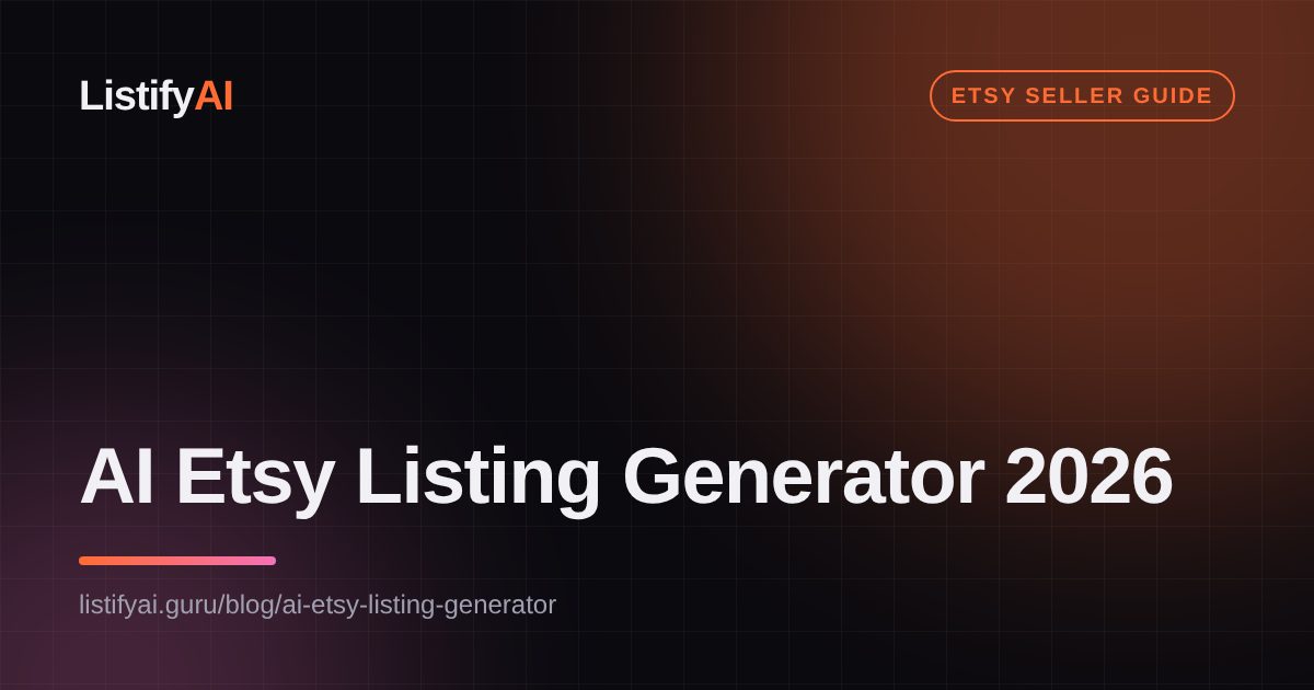 AI Etsy Listing Generator 2026