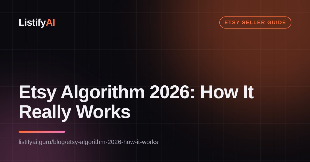 Etsy Algorithm 2026: How It Really Works