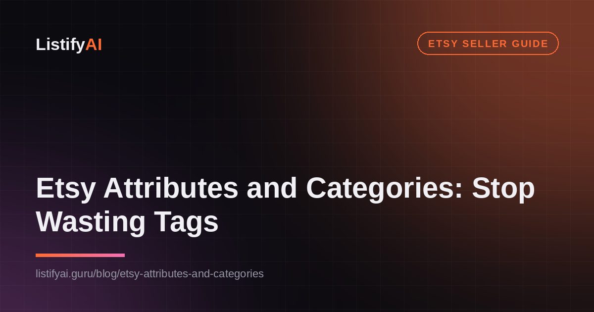 Etsy Attributes and Categories: The Free Keywords You Shouldn’t Waste Tags On