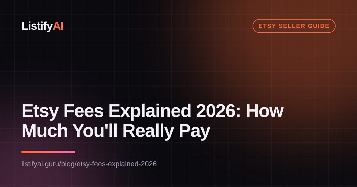 Etsy Fees Explained 2026: How Much You'll Really Pay