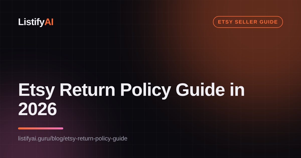 Etsy Return Policy Guide in 2026