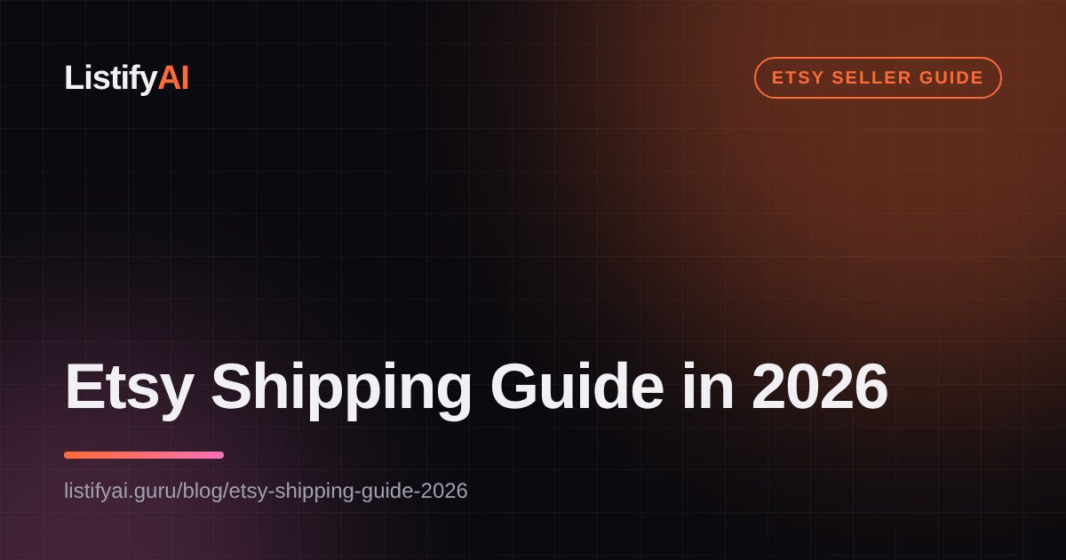Etsy Shipping Guide in 2026