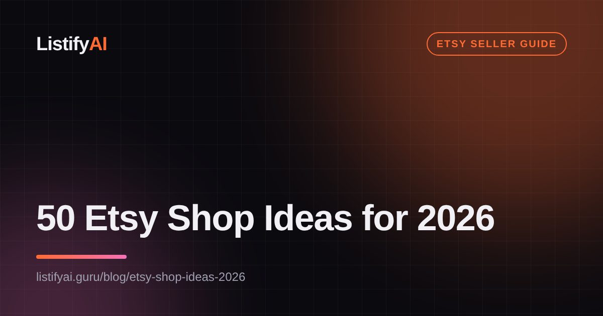 50 Etsy Shop Ideas for 2026