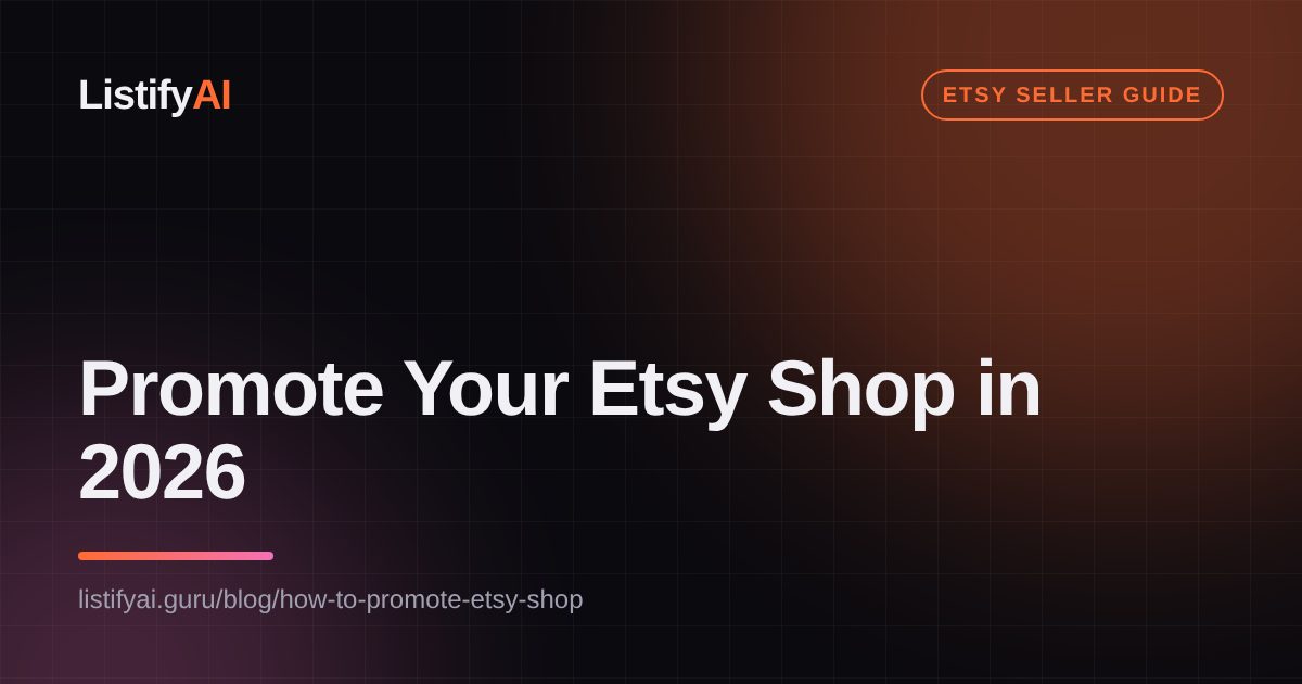 Promote Your Etsy Shop in 2026