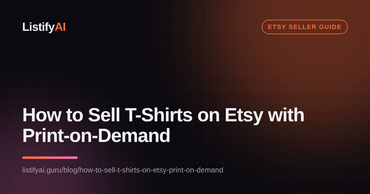How to Sell T-Shirts on Etsy with Print-on-Demand