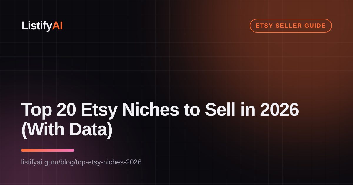 Top 20 Etsy Niches to Sell in 2026 (With Data)
