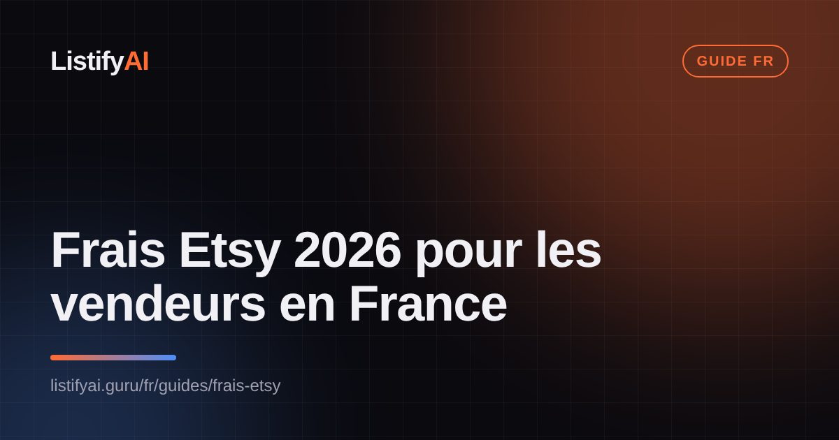 Frais Etsy 2026 pour les vendeurs en France