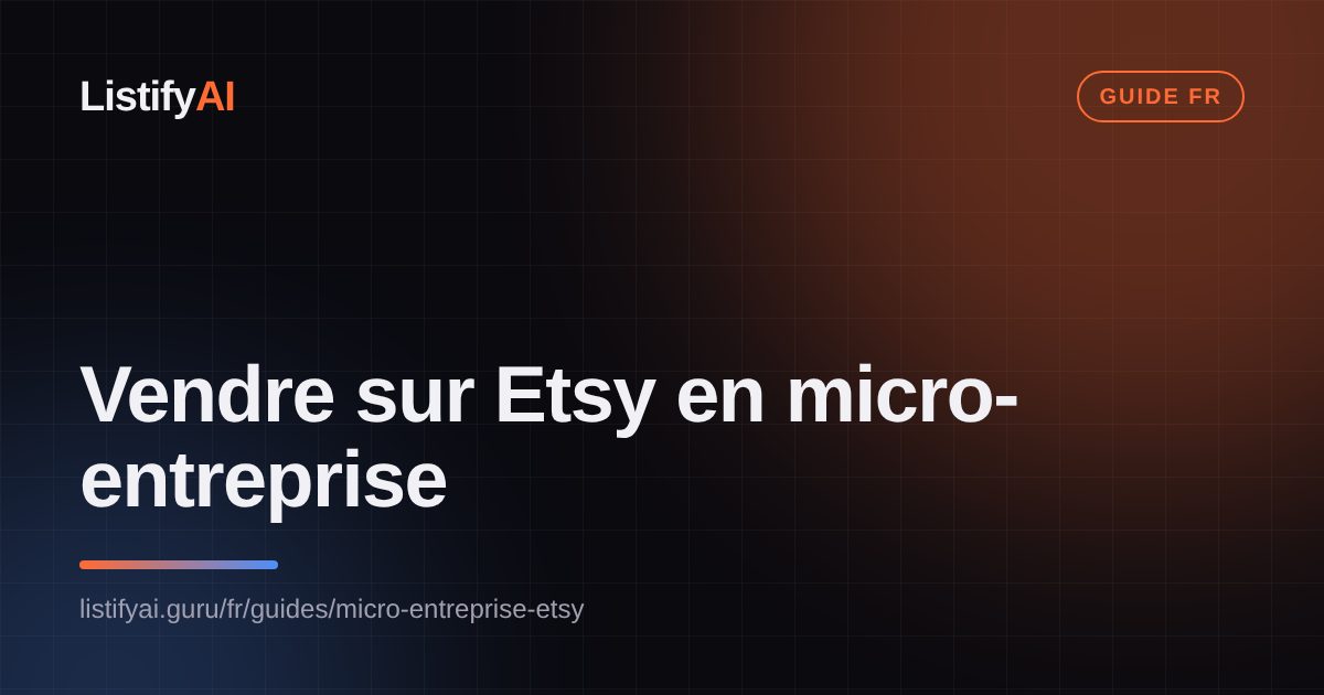 Vendre sur Etsy en micro-entreprise