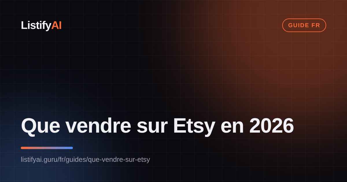 Que vendre sur Etsy en 2026