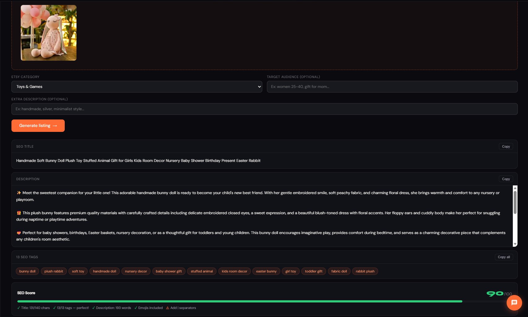 Listing Generator